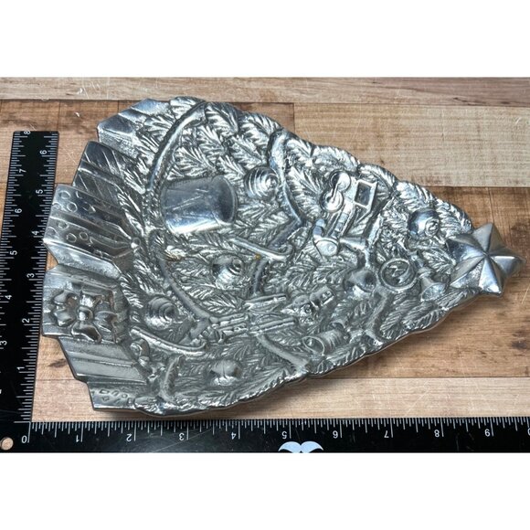 Vintage Pewter Christmas Tree Dish - Picture 5 of 5